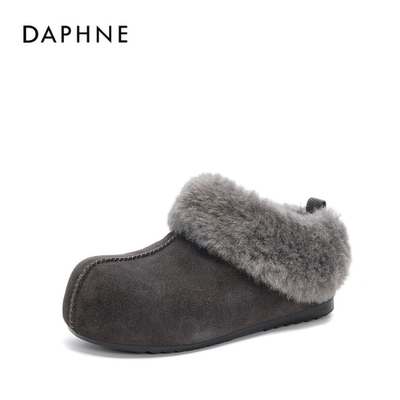 达芙妮极简风时尚百搭雪地靴