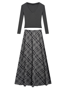 2025秋冬轻奢气质女人味高级百搭小众设计连衣裙419-437