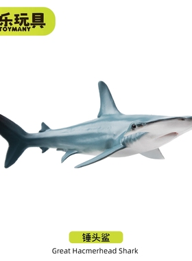 模乐玩具TOYMANY锤头鲨海洋生物系列仿真动物模型鲨鱼儿童玩具