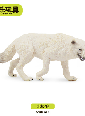 模乐玩具TOYMANY极地仿真动物模型北极狼雪狼白狼手办儿童玩具