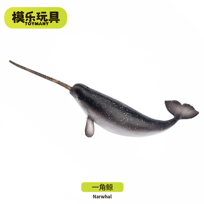 模乐玩具TOYMANY极地系列北极海洋仿真动物模型鲸鱼玩具一角鲸
