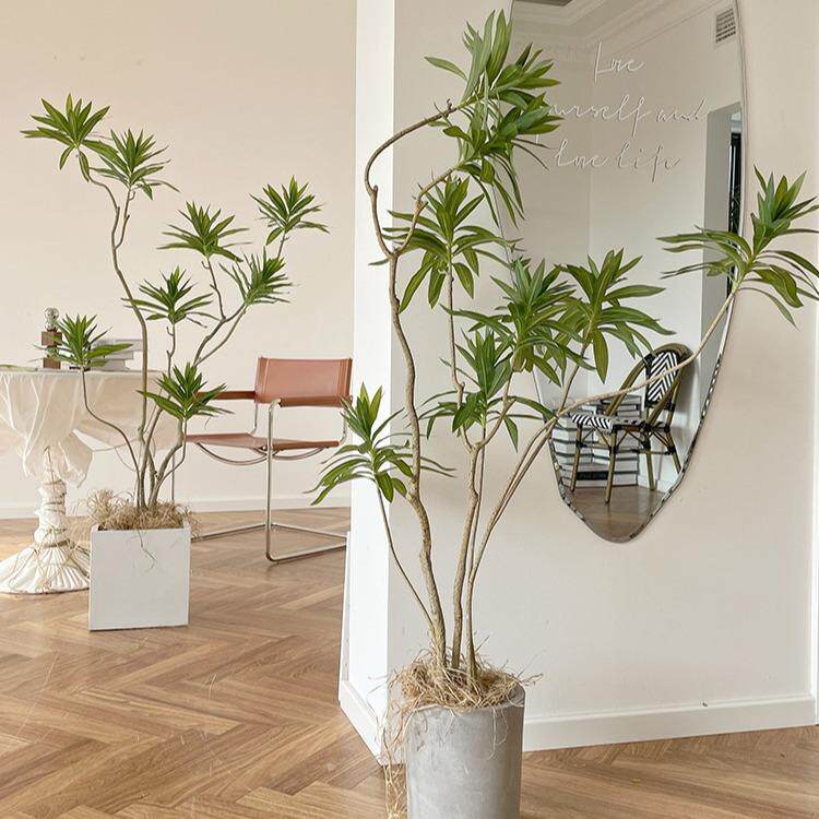 楼夏家仿真绿植百合竹大型落地盆栽卧室客厅橱窗装饰摆件假植物