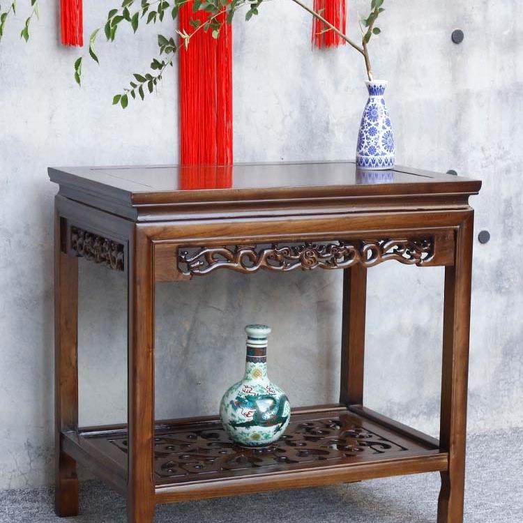 实木花架鱼缸架桌子茶几边几盆景架摆件桌工艺品奇石茶桌中式沙发