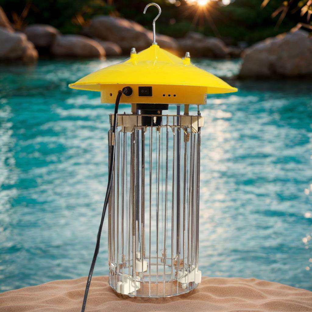 鑫科阳交流电自动清虫鱼塘诱虫灯杀虫灯鱼塘养殖光控雨控双层电网