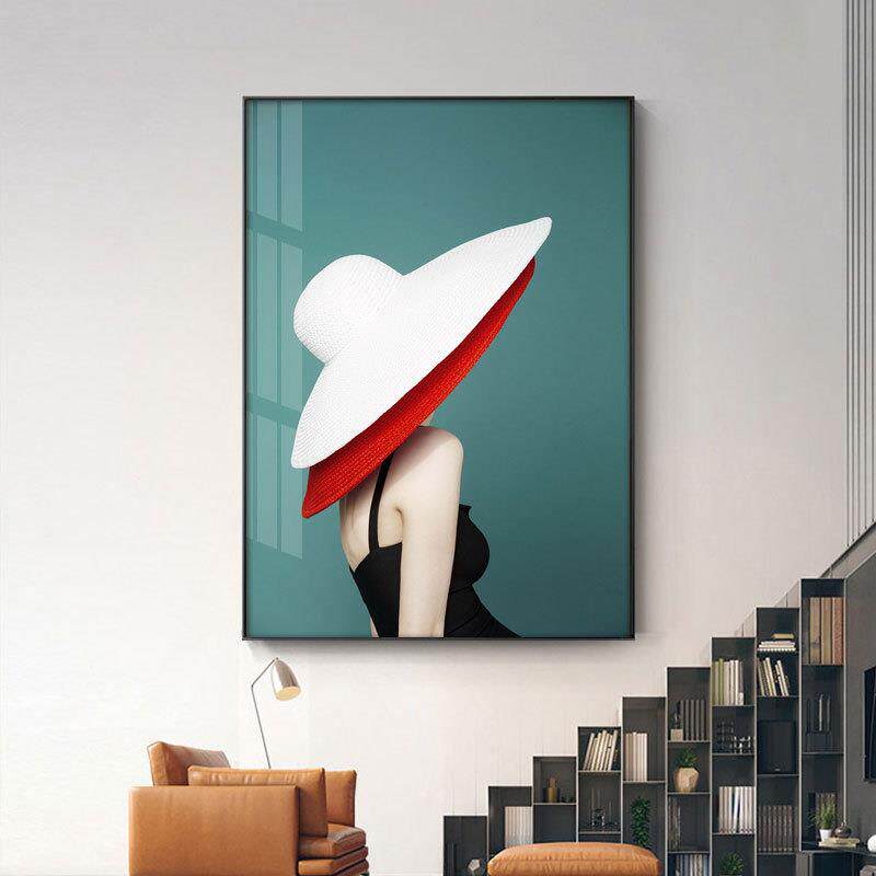北欧后现代人物玄关大气美女装饰画过道壁画轻奢软装客厅背景挂画