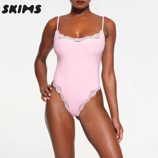 EVERYBODY蕾丝边吊带裸感打底背心连体衣塑身衣 FITS SKIMS HIRE