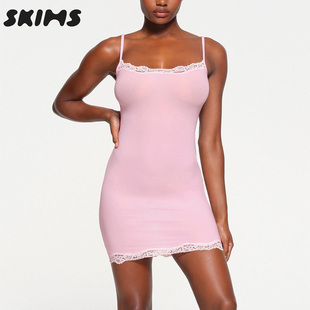 HIRE SLIP FITS LACE DRESS蕾丝吊带连衣裙短裙 EVERYBODY SKIMS