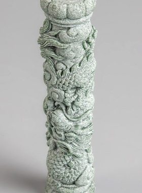青砂石盘龙柱茶宠中式居家桌面动物装饰摆件办公室创意国潮精品