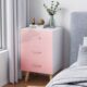 卧室女孩粉色百搭带精致抽屉储物柜新款 床边小柜子2024儿童床头柜
