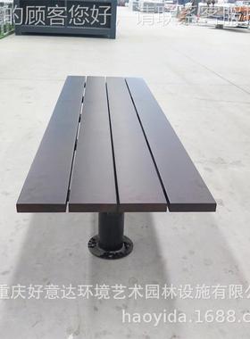 木户庭外公园椅休椅闲实长椅子塑木公共座长条凳靠PSKW-BE-背排椅