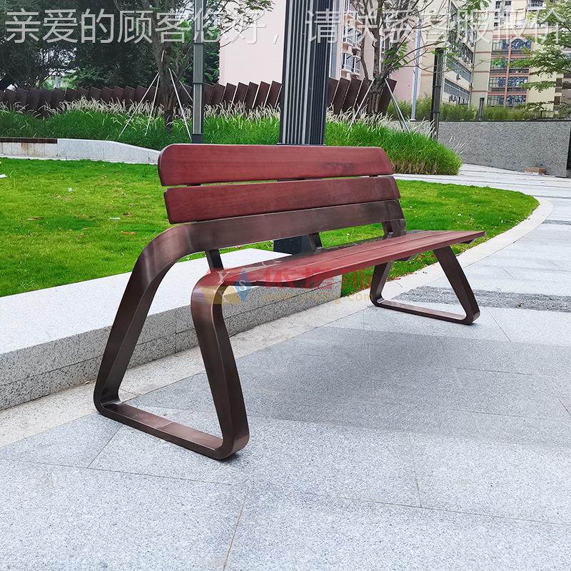 场景观休镀息区座椅户外菠广格园林yts-975椅不锈钢电高端公萝园