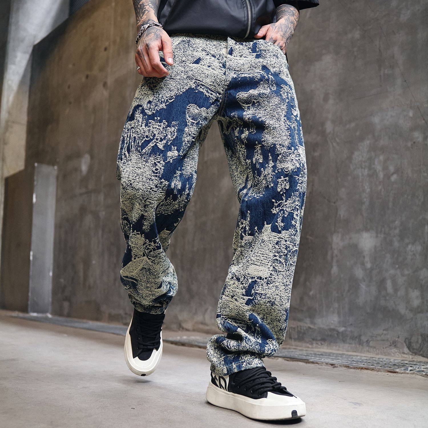 No48巴黎风美式复古牛仔裤