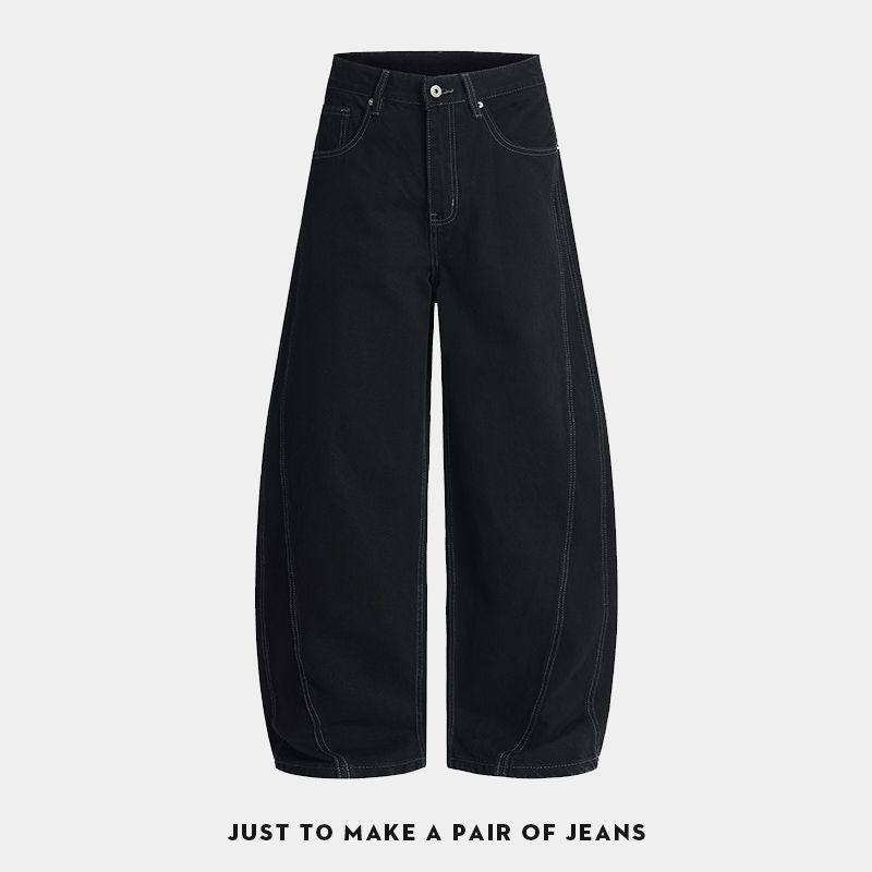 美式复古潮牌vibe弯刀牛仔裤子