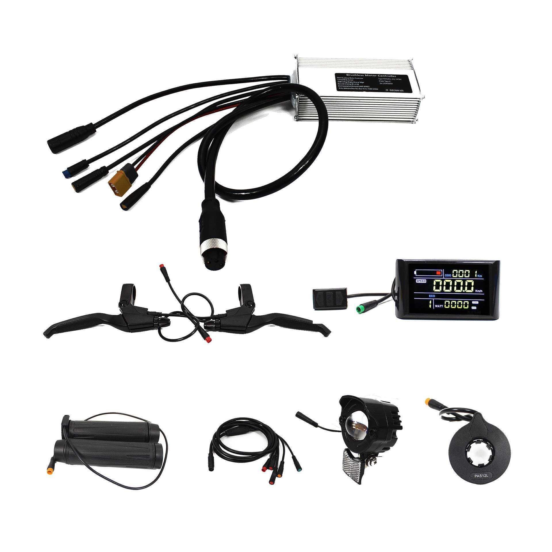 八方雪地电机控制器G062-48V1000W电机专用控制器28A正弦波UART