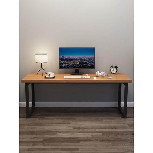 实木电脑桌简约现代书桌家用台式桌简易学习桌木头办公桌电竞工作