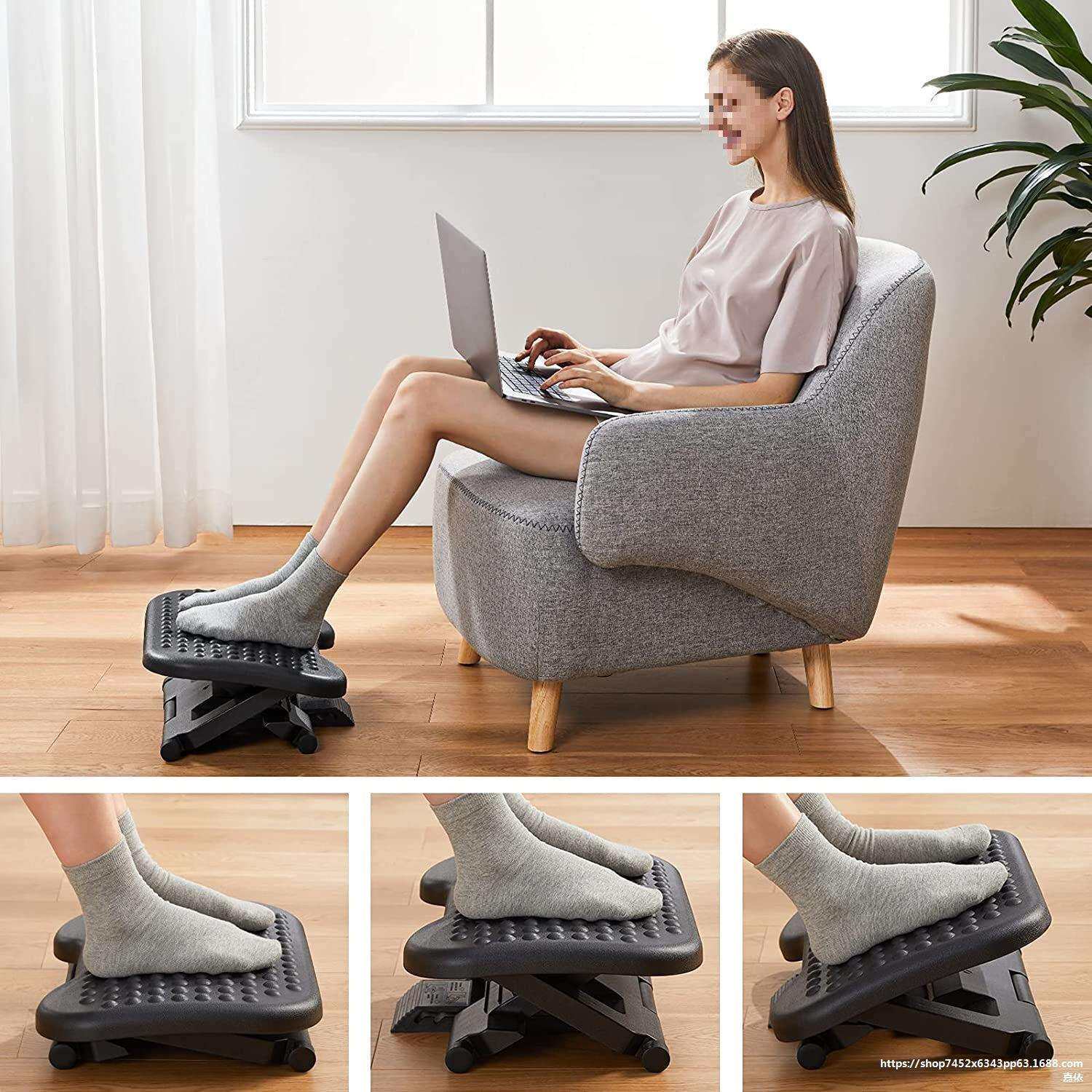 升降可调节电竞踩脚垫高办公室垫脚凳脚踏凳板儿童学生搁脚桌下