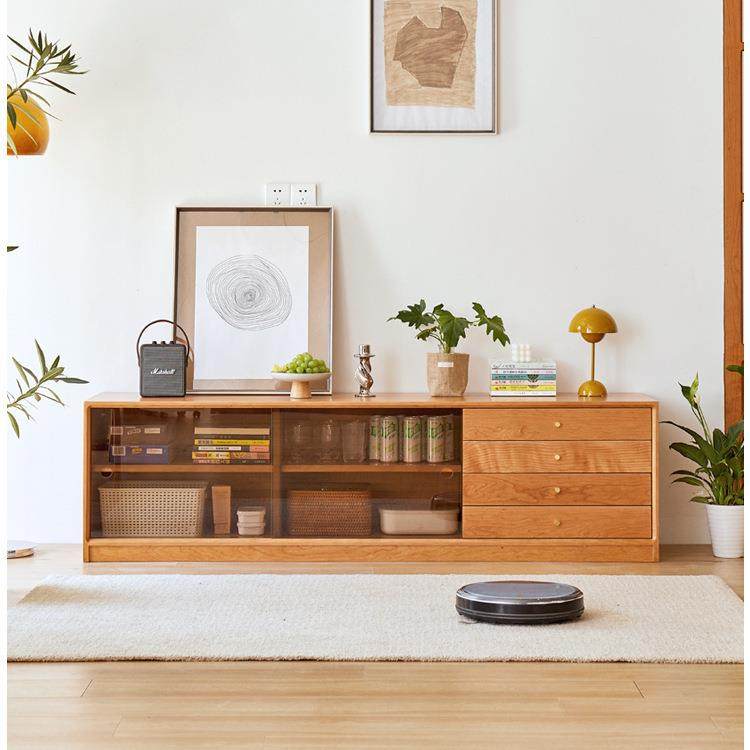 北欧实木电视柜客厅视听储物柜小户型多功能收纳边柜落地柜,五金/工具,其他电线电缆,淘宝优惠券,粉丝福利购,淘宝优惠卷