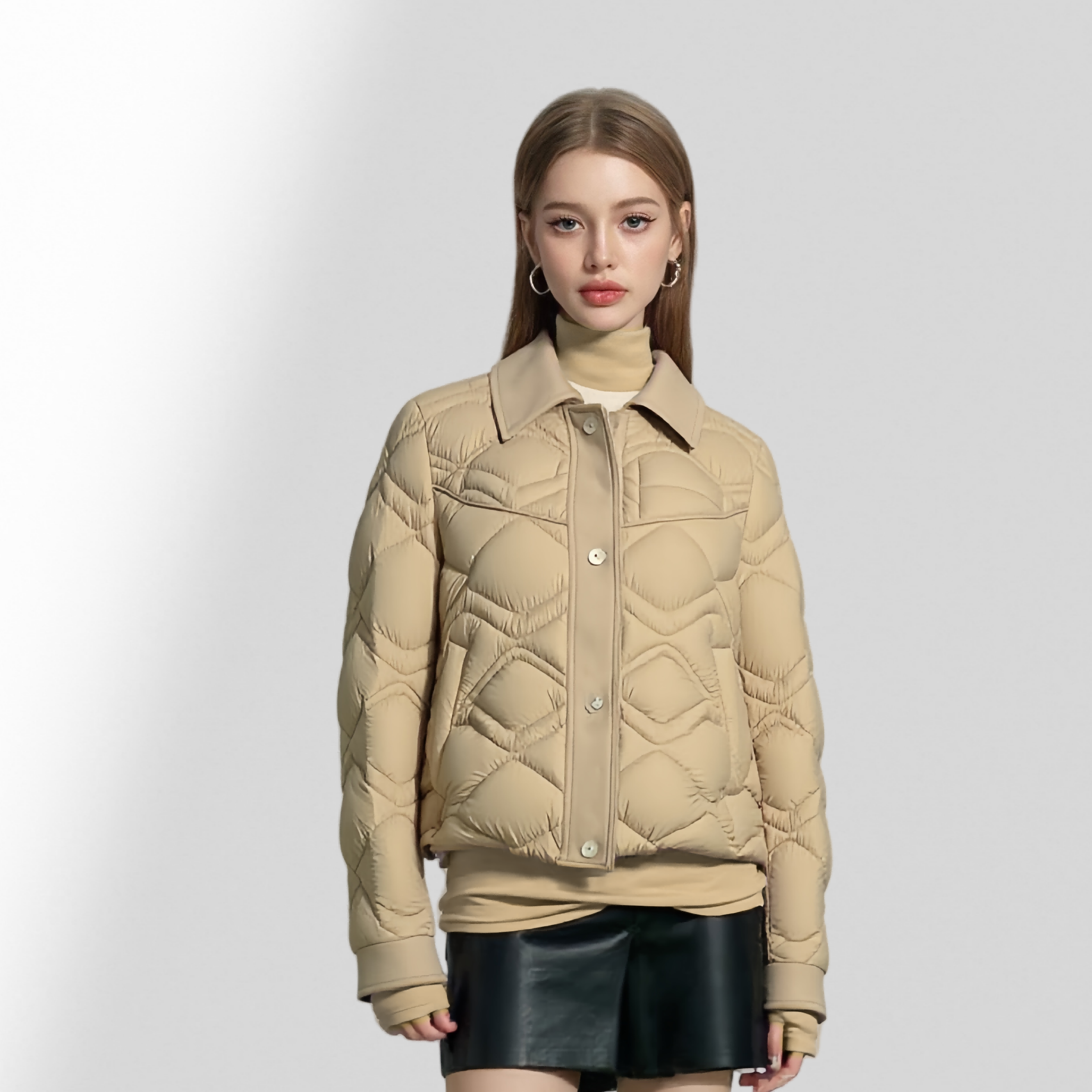 【VAZSLVE/全新奢品】羽绒服女短款宽松休闲百搭保暖外套YS-19086