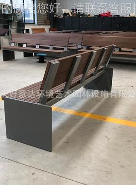 好户外景观广金属长达椅 多HCWB2205人休息靠背座椅 小区公园场意