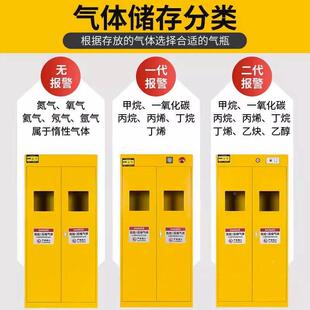 全钢防爆气柜安煤全柜气罐乙炔储存气瓶防爆柜带智柜能瓶报警排风