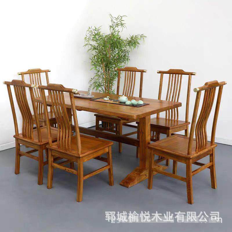 中宿古老榆木餐桌做简约复古旧小茶台/茶桌