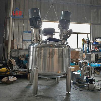 不钢高速搅剪切分散机锈 涂料胶水搅拌真空BLS-500L化胶罐 反应分