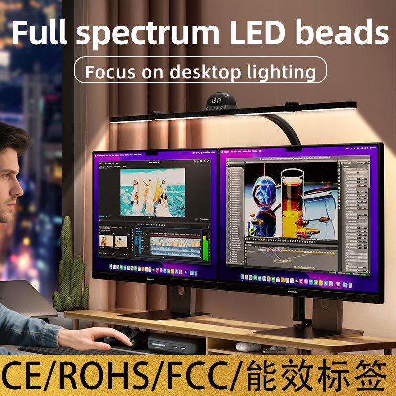 跨境多灯头全光谱可折叠阅读夹子学习灯长灯专用工作超亮护眼台灯