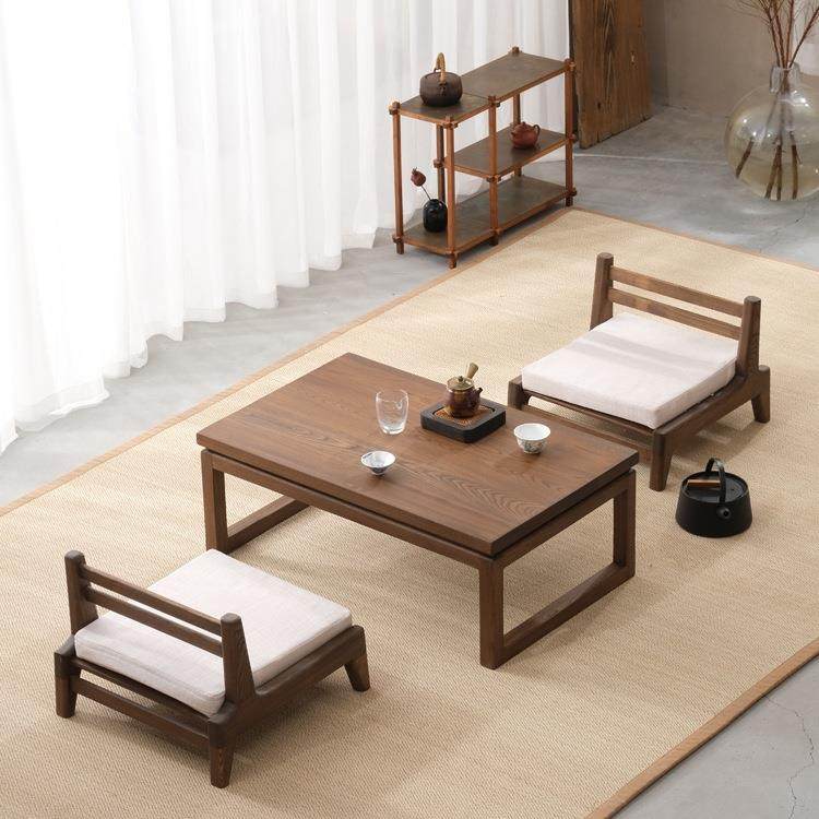 实木飘窗小桌子日式榻榻米茶桌小茶几新中式家用炕桌榆木窗台矮桌