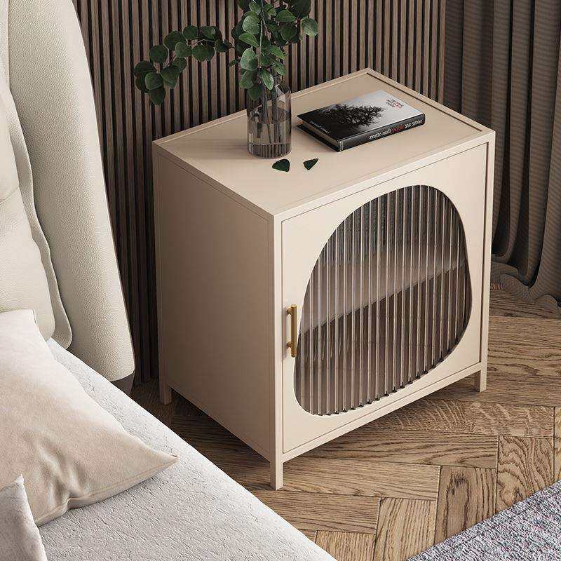 沙发小置物柜创意床头柜铁艺轻奢无甲醛环保现代卧室奶油风床边柜,3C数码配件,USB灯,淘宝优惠券,粉丝福利购,淘宝优惠卷