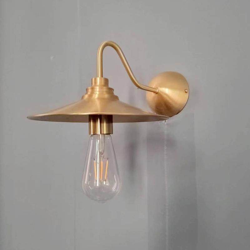 简约创意工业风全铜灯卧室床头壁灯客厅装饰灯酒店过道灯