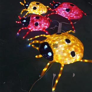 新款滴胶LED七星瓢虫甲壳虫造型灯户外灯条节日装饰彩灯恐龙