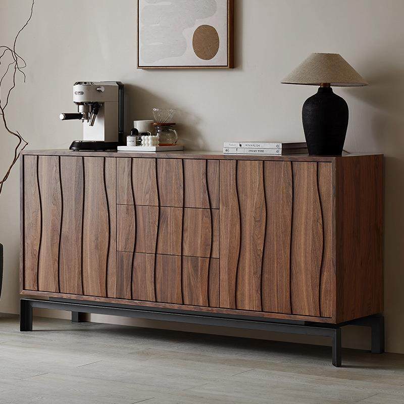 北美黑胡桃木玄关柜客厅简约中古风餐边柜复古实木隔断装饰储物柜,3C数码配件,USB灯,淘宝优惠券,粉丝福利购,淘宝优惠卷