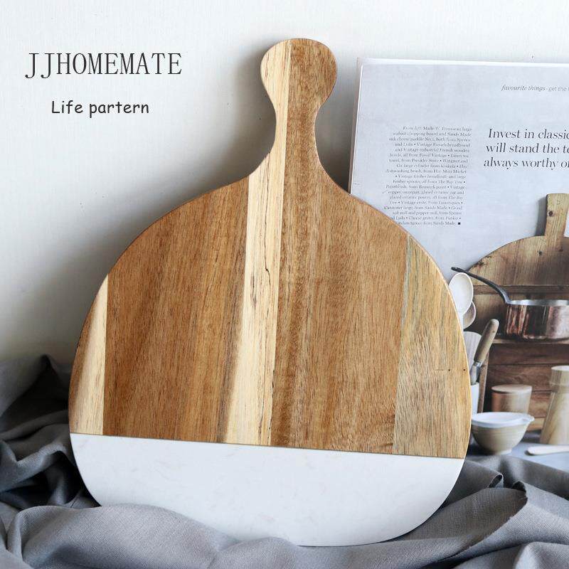 相思木人造大理石拼接砧板实木芝士板披萨蛋糕奶酪切板特色菜板