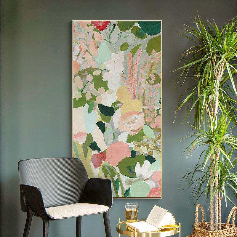 陌上枝头现代抽象玄关装饰画客厅沙发背景植物大幅摆画简约挂画
