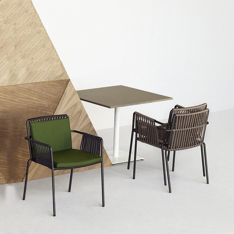 北欧休闲藤编户外餐桌椅组合子家具露天阳台花园小室外庭院三件套