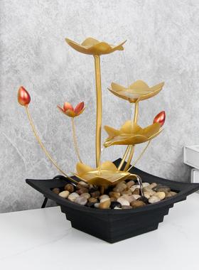 homedecor简约流水摆件茶几电视柜办公室玄关招财流水摆件景观