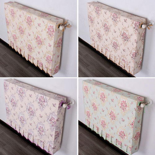 田园风暖气片罩家用老式铸铁暖气遮挡装饰罩布艺暖气防尘罩套定制