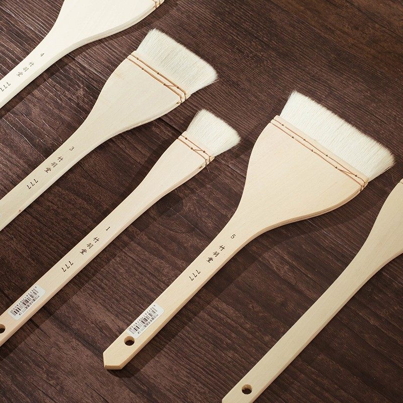 竹羽堂 原木色羊毛板刷777 排刷 裱纸刷 底纹刷 铺色刷 毛量增厚,文具电教/文化用品/商务用品,水粉/水彩/油画专用笔,淘宝优惠券,粉丝福利购,淘宝优惠卷