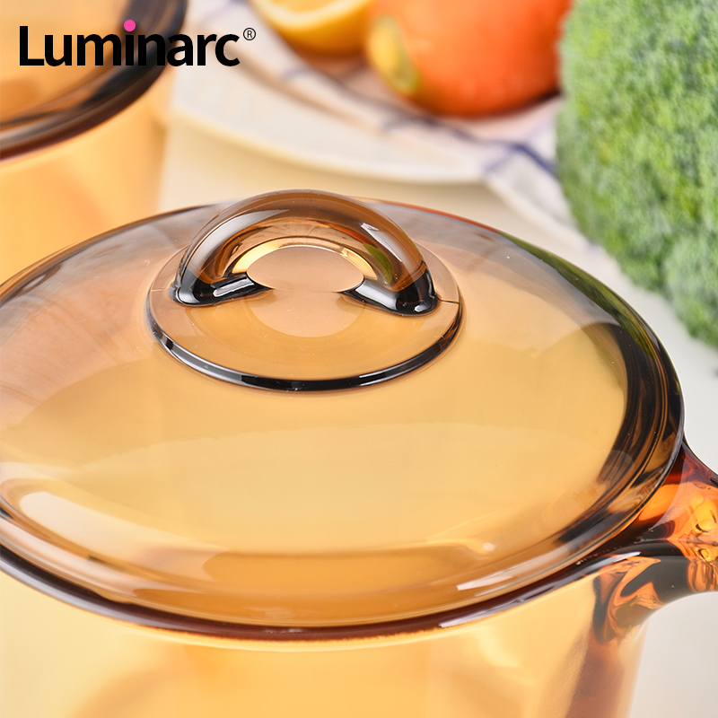 乐美雅玻璃锅盖原装进口盖子配件1L-5L康宁锅盖家用透明玻璃盖子