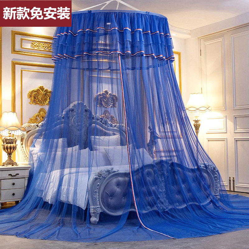 免安装新款蚊帐圆顶公主风加密蚊帐单双人家用吊顶1.8/2.0m床蚊帐,床上用品,蚊帐,淘宝优惠券,粉丝福利购,淘宝优惠卷