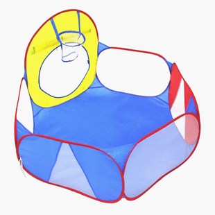 儿童帐篷投篮球池红黄蓝彩色海洋球池室内游乐场玩具帐篷游戏围栏