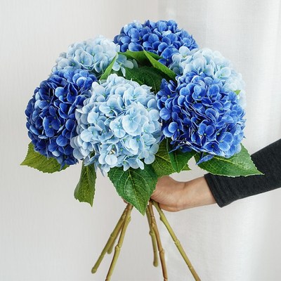 手感保湿逼真绣球花仿真花高级仿生花假花摆设餐桌花插花装饰摆件