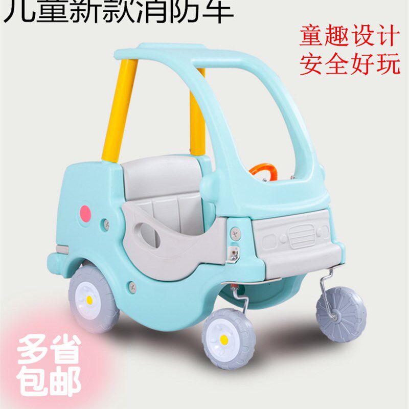 四轮小房车淘气堡公主车滑行助力学步车幼儿园房车儿童游戏玩具车