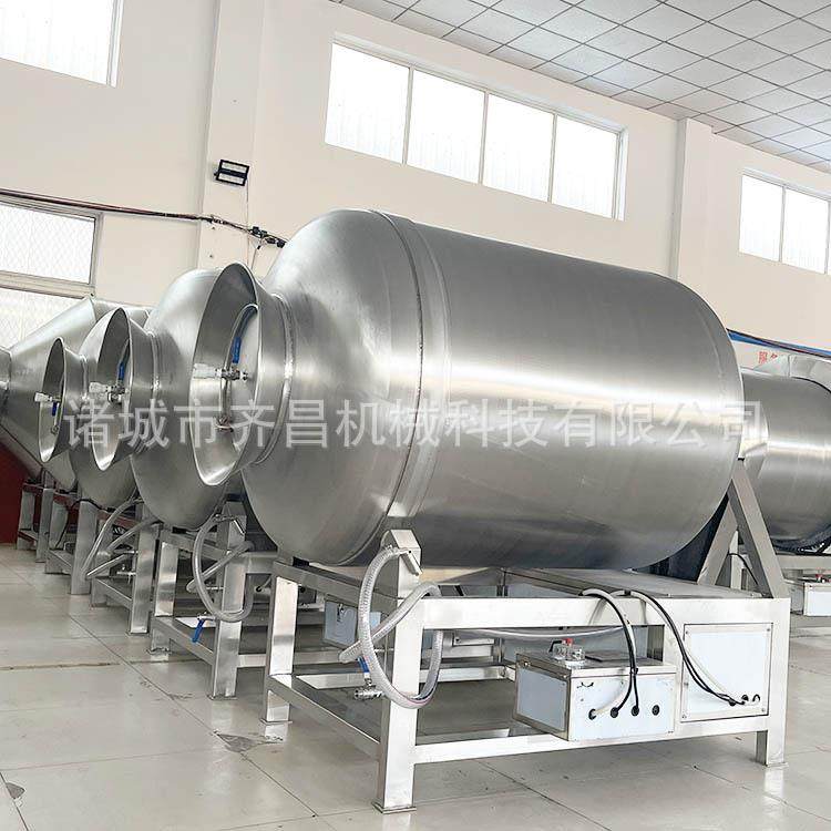 鸡腿翅根腌制入味机巴沙鱼片真空滚揉机呼吸式大型牛肉腌肉机