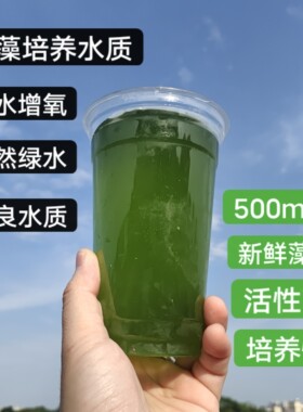 小球藻种绿水喂食水蚤观赏鱼浓缩藻种肥水培藻增氧兰寿养龟培养基