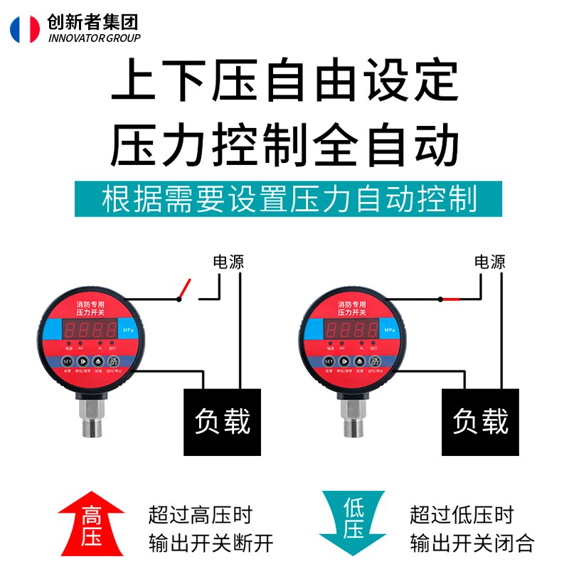 消防新规压力开关消防专用低压压力开关消防智能数字显示压力开关图片