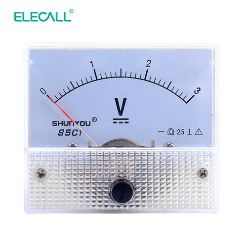 定制品  指针式直流电压表 85C1-V 伏特表 机械表头  1~600V工程