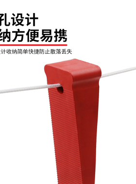 红色门窗安装快速调平楔子 定位门阻挡器尾部凹槽设计轻松取出