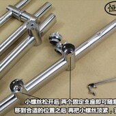 加厚玻璃门把手木门大门调孔距椭圆扁管活动推拉门大拉手