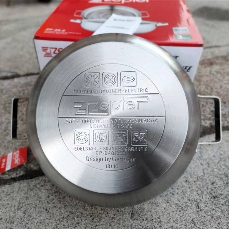 德国zepter二层不锈钢蒸锅18-10食品级316加厚复合底30cm蒸笼32cm